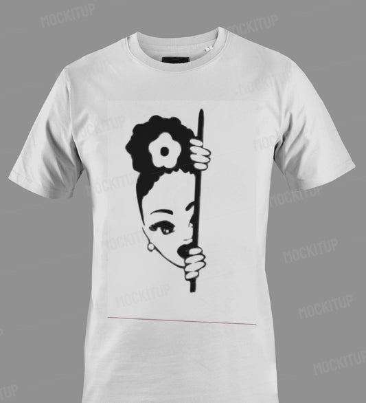 Peeping girl tee