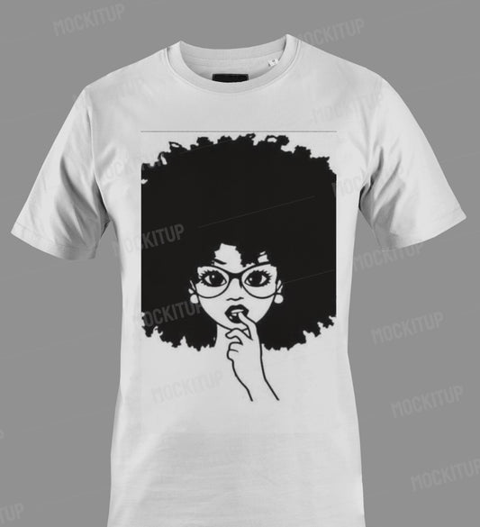 Afro girl w/glasses tee